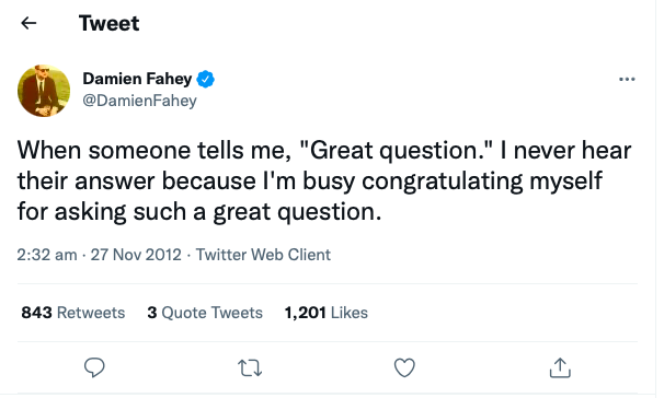 Damien Fahey tweet